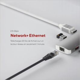 Hub USB Linq Byelements LQ49081PS Blanco Gris