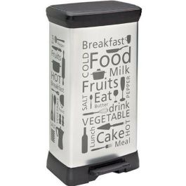 Curver 205873 Cubo de Basura Rectangular con Pedal, Polipropileno, 39x29x73 cm, Plata para Cocina y Hogar Precio: 88.572. SKU: B1K6JB45B4