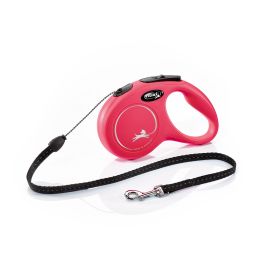Flexi Correa Retráctil New Classic S Cordón 5 Metros Rojo para Perros | Fabricada en Plástico, Nylon y Metal | Hecha en Alemania