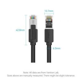 Vention IKKBJ Cable de Red Ethernet RJ45 UTP Cat.8 40Gbps 2000MHz para Gaming Baja Latencia 5m Negro 26AWG