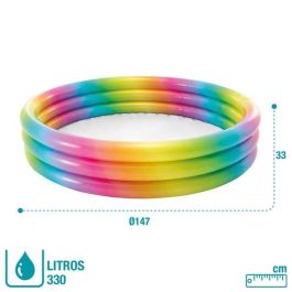 Piscina hinchable 3 aros multicolor (capacidad 330 litros) (+ 2 años) 147x33 cm