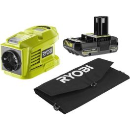 Kit de viaje - RYOBI - Panel Solar 21 W + Transformador / Cargador RY18BI150B-0 + 1 Batería Litio+ 18 V 2.0 Ah Kit de viaje - RYOBI - Panel Solar 21 W + Transformador / Cargador RY18BI150B-0 + 1 Batería Litio+ 18 V 2.0 Ah
