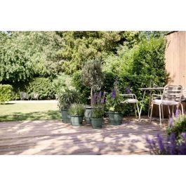 ELHO ELH8711904535391 Maceta Amiga Redonda 40 Verde, Exterior, 100% Reciclado, Ø 39 x H 29 cm