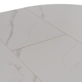 Mesa Extensible Blanco-Negro 120 X 120 X 75 cm