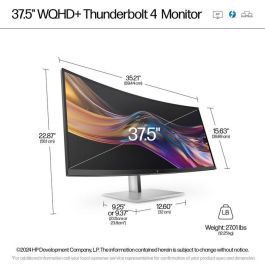HP Series 7 Pro 37.5 inch WQHD+ Thunderbolt 4 Monitor - 738pu PVC Free HP Series 7 Pro 37.5 inch WQHD+ Thunderbolt 4 Monitor - 738pu PVC Free