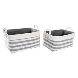 Cesta Basicos DKD Home Decor Gris Blanco 30 x 23 x 40 cm Set de 2 Precio: 41.50000041. SKU: B12QZD7SYA