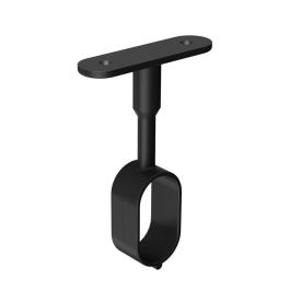 Herrajes ALK Soporte Central para Tubo Ovalado de Armario 30x15 mm de Zamak Níquel | Sujeción Firme para Barra