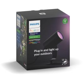 Philips Hue Foco Exterior Lily 1 luz, LED, Blanco y Color, Regulable, 600lm, IP65, Negro