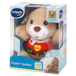 Vtech Baby Chant'toutou Brun Peluche Interactivo para Niños con Música y Luces