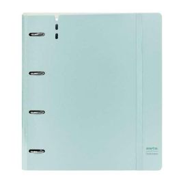 Carpeta Con Recambio Safta Din A4 Cuadro 5 mm Polipropileno Foam 4 Anillas 35 mm Azul Claro