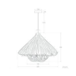 SKD-P80024 Lámpara Colgante Ageoshimo Diseño Elegante E27 LED Altura Ajustable para Salón, Comedor, Dormitorio, Cocina