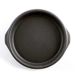 Quid Cazuela de Barro Barro Lux 22 cm Negra con Asas Apta Vitrocerámica, Gas y Eléctrica - Lote de 12 Unidades Fabricada en España