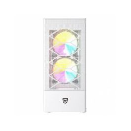 Nfortec Caja Ordenador Gaming Caelum ATX RGB Blanca Semitorre con Panel Cristal Templado