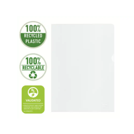 Esselte Carpeta Dossier Uñero DIN A4 Polipropileno Reciclado 100 mc Piel de Naranja Transparente Caja de