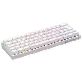 Newskill Teclado Gaming Pyros V2 Ivory 60% Mecánico Compacto Blanco, Switches Outemu Red, Conectividad Triple