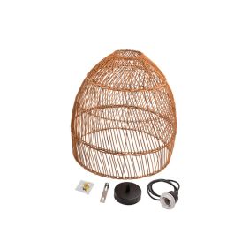 Lámpara Colgante Ratán Avondale SKD-P80043 Estilo Natural Boho Chic con Casquillo E27 - Iluminación Decorativa