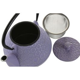 DKD Home Decor Tetera Oriental de Hierro Colado e Inox Malva Verde 600ml (2 Unidades) 12.5 x 15.5 x 15 cm
