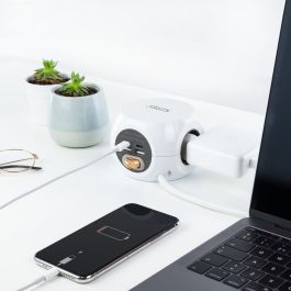 Nanocable Regleta Base con 3 Enchufes Shucko, 4 Puertos USB (2 Tipo A, 2 Tipo C), Interruptor ON/OFF, Cable 1.4m Nanocable Regleta Base con 3 Enchufes Shucko, 4 Puertos USB (2 Tipo A, 2 Tipo C), Interruptor ON/OFF, Cable 1.4m