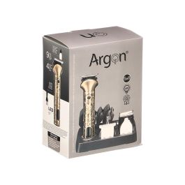 Argon Set Cortapelo Metal 13 Accesorios con Soporte 1500mAh USB C y Pantalla LED 14.7x12.2x17 cm