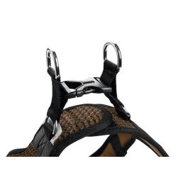 Hunter Arnés Hilo Comfort XXS Marrón Cuello 26-30cm Pecho 31-33cm para Perro con Malla 3D Ligero Transpirable y Elementos Reflectantes