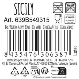 La Mediterranea Bol para Snacks Colores "Sicily" 15 cm Diámetro - Altura 4,6 cm (48 Unidades)