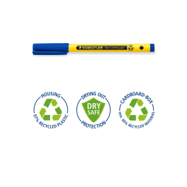 Staedtler Rotulador Noris 307 Tinta Base Agua Punta Fina Trazo 0,6 Mm Azul