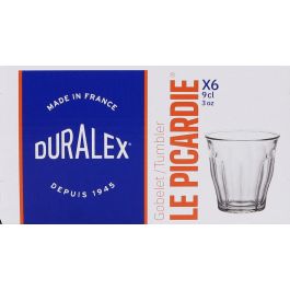 Duralex Set de 6 Vasos Transparentes Picardie 90 cc (24 Cajas)