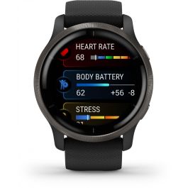 Garmin Venu 2 Smartwatch GPS 45mm, Reloj Inteligente Fitness con Música, Pagos y Monitor de Salud, Color Negro
