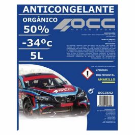 Occ Motorsport OCC3542 Anticongelante Orgánico Amarillo G12 50% -34ºC 5L para Motor Coche Alta Protección Corrosión y Sobrecalentamiento