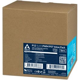 ARCTIC P12 SLIM PWM PST. Ventilador de Caja. 3 piezas Value Pack. Refrigeración Eficiente