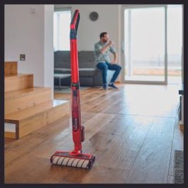 Einhell Akku-Hartbodenreiniger CLEANEXXO para Laminado, Azulejos y Madera - Limpiador Húmedo de Suelos Duros, 400 ml, Rojo