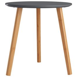 Day Mesa Auxiliar DM y Bambú Gris Castor Diámetro 40 cm Altura 40 cm