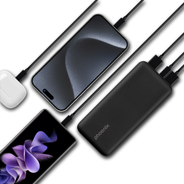 Phoenix technologies Powerbank Batería Externa 20000mAh con Carga Rápida USB-C PD Doble Puerto
