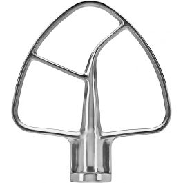 Kitchenaid 5KSM5THFBSS Batidor Plano de Acero Inoxidable, Apto para Lavavajillas - Ideal para Pasteles, Merengues, Galletas y Puré de Patatas