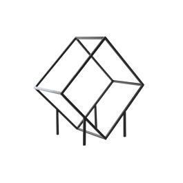 DKD Home Decor Leñera Loft Negro Acero 57 x 30 x 58 cm