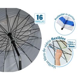 Atosa Sombrilla de Playa de Aluminio Orientable UPF 50+ Azul 220 cm