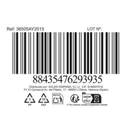 Inde Cesta Cónica Mimbre Recubierta con Asa 20 cm x 15 cm x 7 cm (18 Unidades)