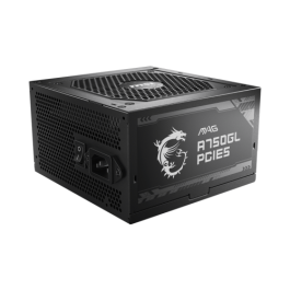 MSI MAG A750GL PCIE5 Fuente de Alimentación 750W 80 PLUS Gold, Totalmente Modular, Negro