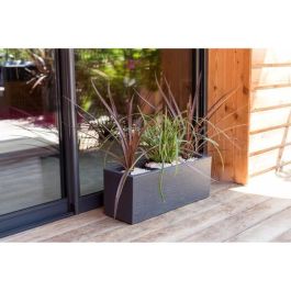 EDA PLASTIQUE Balconniere Graphit Up - 25 L - 59 x 19.5 x 22.8 cm - Gris antracita