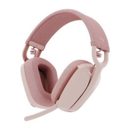 Logitech Zone Vibe 100 Auriculares Inalámbricos Bluetooth Diadema Rosa para Llamadas/Música, Optimizados para Microsoft Teams, Google Meet, Zoom