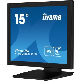 IIYAMA T1532MSC-B1S Monitor Táctil 15" (38.1cm) XGA LCD 4:3 ProLite, 10 Puntos Táctiles, HDMI+DP, 8ms, Negro
