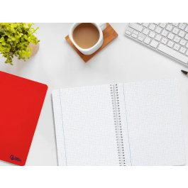 Liderpapel Cuaderno Espiral DIN A5 Tapa Blanda 80 Hojas 75gr Cuadro 5mm Colores Surtidos