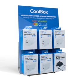 CoolBox Cargador GaN2 Pack Expositor 12 Unidades - Surrido 20W 30W 35W 45W 65W USB-C PD QC3.0 para Smartphone Tablet Portátil Precio: 154.68999975. SKU: B12B2BQPBR