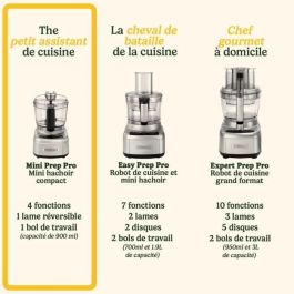 Cuisinart CUI3030050195804 Picadora eléctrica ECH4E Mini Prep Pro 250 W 900 ml Gris