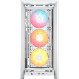 Corsair 4000D RS ARGB Caja PC Gaming Semitorre ATX Blanca con Panel de Vidrio Templado