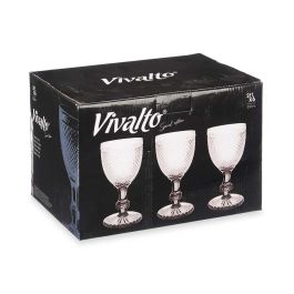 Copa Diamante Vino Transparente Pie Antracita 330 ml Vivalto - 8.8x16.3x8.8 cm (36 Unidades) Copa Diamante Vino Transparente Pie Antracita 330 ml Vivalto - 8.8x16.3x8.8 cm (36 Unidades)