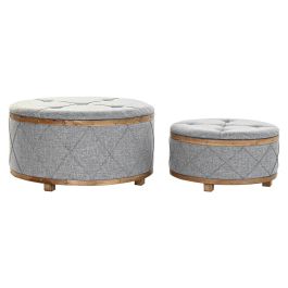 Descalzadora Scandi DKD Home Decor Gris Claro Natural 80 x 43 x 80 cm Set de 2 Precio: 177.50000015. SKU: S3033870