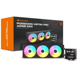 Cougar Refrigeración Líquida CPU Poseidon Vistek Pro 360 ARGB, Sistema de refrigeración líquida todo en uno para Procesador, 12 cm, Negro