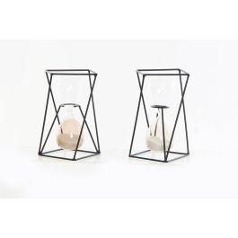 DKD Home Decor Reloj de Arena Terracota Ambar Metal Cristal 14 x 19 x 14 cm (2 Unidades) Precio: 22.49999961. SKU: S3029154