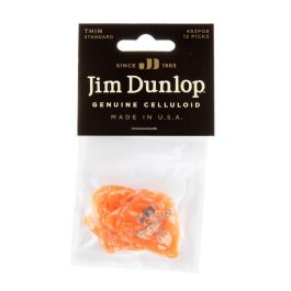 Dunlop Pack 72 Púas Genuine Celluloid Classic Naranja Perlado - Thin